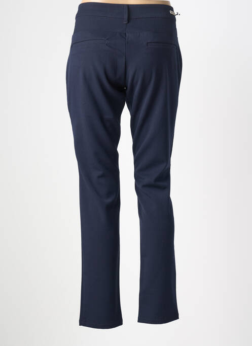 Pantalon chino tissage popeline taille normale bleu DESGASTE femme