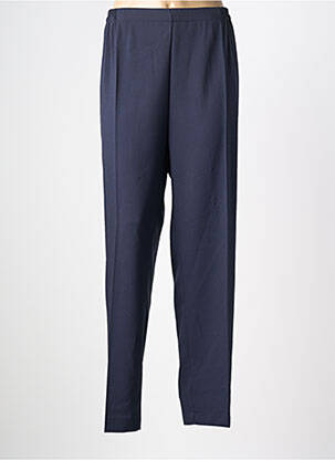 Pantalon slim taille haute taille haute bleu GEVANA femme