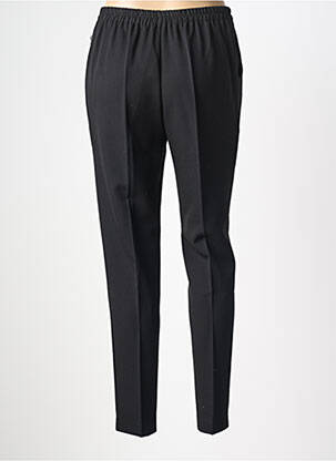 Pantalon slim taille haute taille haute noir DESGASTE femme