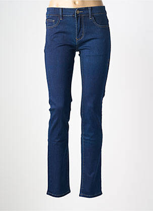Jeans coupe slim tissage brut taille normale bleu KALISSON femme