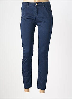 Pantalon 7/8 stretch taille normale bleu BARILOCHE femme