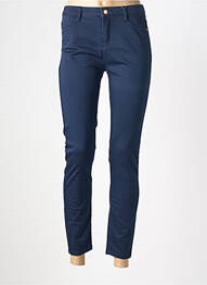 Pantalon 7/8 stretch taille normale bleu BARILOCHE femme