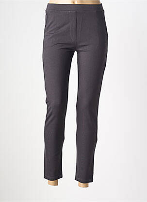 Pantalon 7/8 taille élastique taille normale gris JANIRA femme