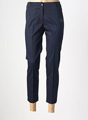 Pantalon 7/8 taille à pinces taille normale bleu BUGARRI femme