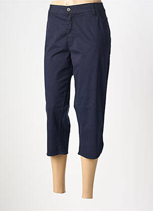 Pantacourt tissage popeline taille normale bleu COWEST femme