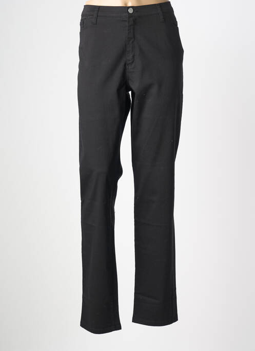 Pantalon slim tissage popeline taille normale noir COWEST femme