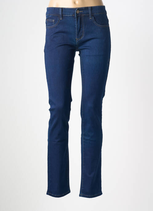 Jeans coupe slim tissage brut taille normale bleu KALISSON femme