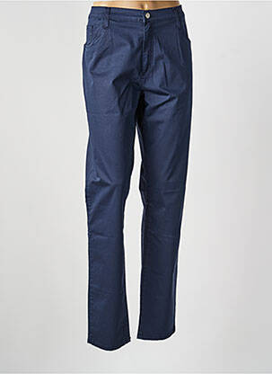 Pantalon droit stretch taille normale bleu DESGASTE femme