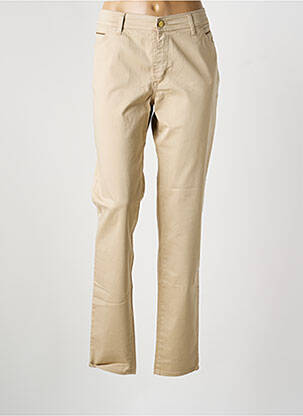 Pantalon droit stretch taille normale beige COWEST femme