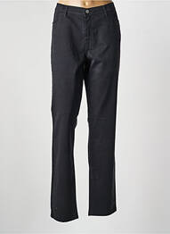 Pantalon droit tissage popeline taille normale noir COWEST femme