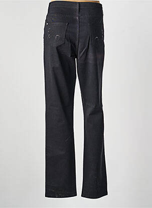 Pantalon droit tissage popeline taille normale noir COWEST femme