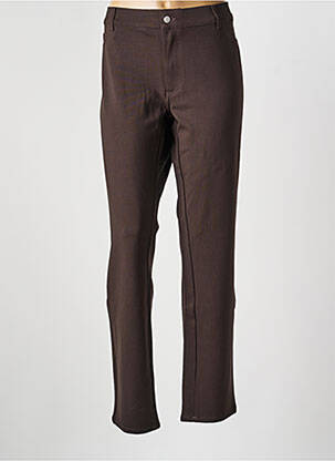 Pantalon droit stretch taille normale marron DESGASTE femme