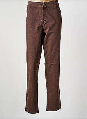 Pantalon droit stretch taille normale marron COWEST femme