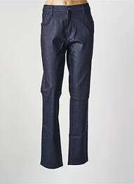 Pantalon droit stretch taille normale bleu DESGASTE femme