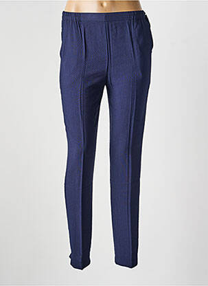 Pantalon slim taille élastique taille normale bleu GEVANA femme