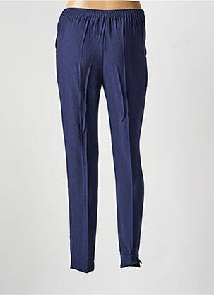 Pantalon slim taille élastique taille normale bleu GEVANA femme