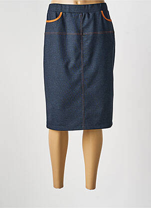 Jupe mi-longue stretch bleu TELMAIL femme