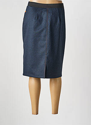 Jupe mi-longue stretch bleu TELMAIL femme