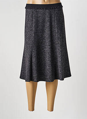 Jupe mi-longue coupe droite gris OLIVIER PHILIPS femme