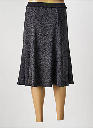 Jupe mi-longue coupe droite gris OLIVIER PHILIPS femme