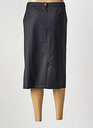 Jupe mi-longue stretch noir GEVANA femme