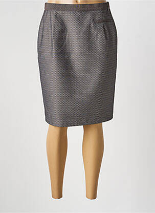 Jupe mi-longue taille haute gris FELINO femme