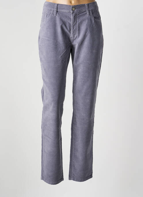 Pantalon droit stretch taille normale gris DESGASTE femme