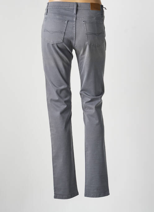 Pantalon slim tissage popeline taille normale gris DESGASTE femme