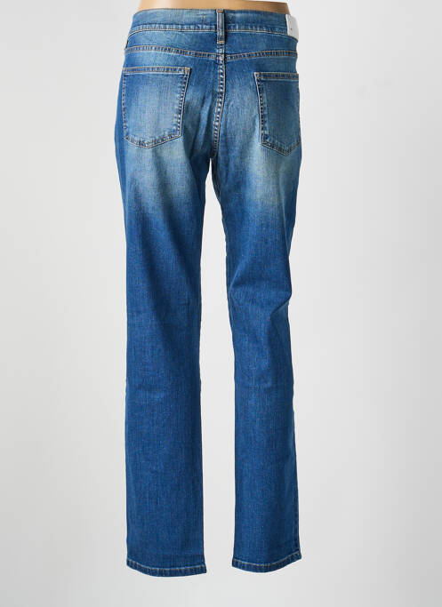 Jeans coupe droite stretch taille normale bleu DESGASTE femme