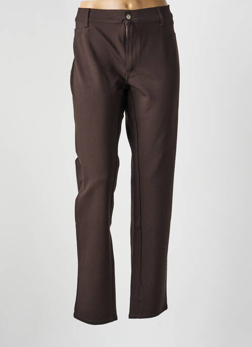 Pantalon droit stretch taille normale marron DESGASTE femme