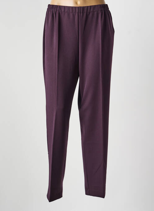 Pantalon droit stretch taille normale violet GEVANA femme
