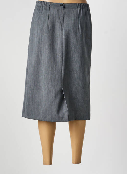 Jupe mi-longue coupe droite gris GEVANA femme