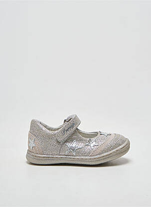 Ballerines semelle amovible bout rond argent PRIMIGI fille