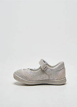 Ballerines semelle amovible bout rond argent PRIMIGI fille