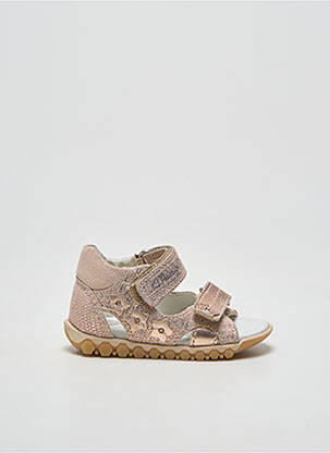 Sandales/nu pieds tissage satiné bout ouvert rose PRIMIGI fille