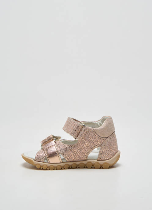 Sandales/nu pieds tissage satiné bout ouvert rose PRIMIGI fille