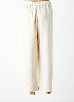 Pantalon 7/8 taille élastique taille normale beige ZARA femme