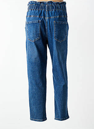 Jeans coupe slim stretch taille haute bleu LD STYLE femme