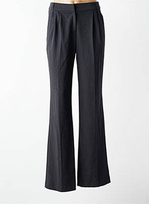 Pantalon flare fermeture zippée sous rabat avec crochet taille haute gris CERRUTI 1881 femme