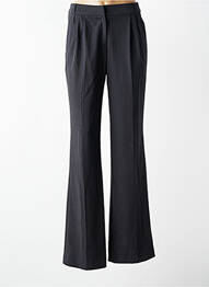 Pantalon flare fermeture zippée sous rabat avec crochet taille haute gris CERRUTI 1881 femme