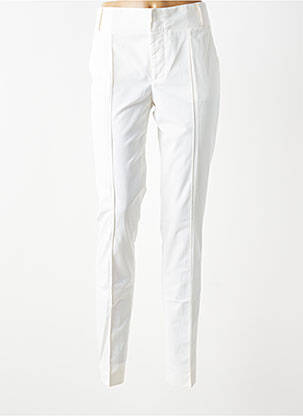 Pantalon chino tissage popeline taille normale beige ZARA femme