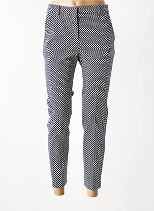 Pantalon 7/8 taille à pinces taille normale bleu 1 2 3 femme