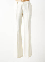 Pantalon flare fermeture zippée sous rabat avec crochet taille normale beige PROMOD femme