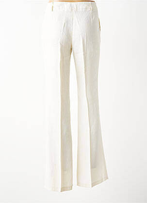 Pantalon flare fermeture zippée sous rabat avec crochet taille normale beige PROMOD femme