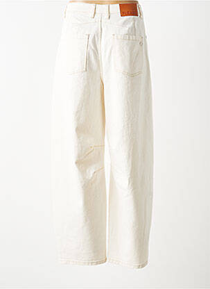 Jeans coupe large stretch taille haute beige PLEASE femme