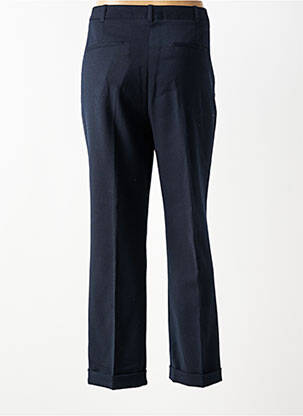 Pantalon 7/8 taille à pinces taille normale bleu CAROLL femme