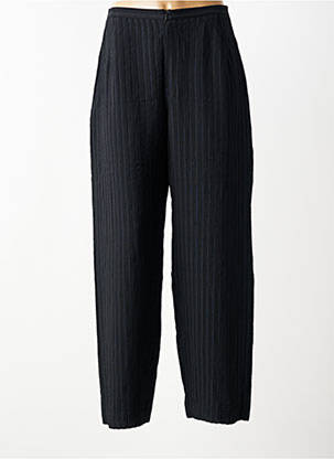 Pantalon droit taille à pinces taille haute noir INDIES femme
