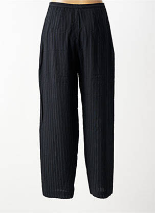 Pantalon droit taille à pinces taille haute noir INDIES femme