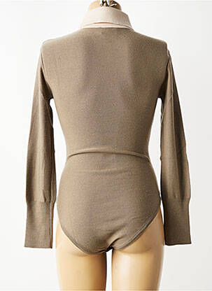 Body stretch manches longues marron ARNAUD THIERRY GILLIER femme