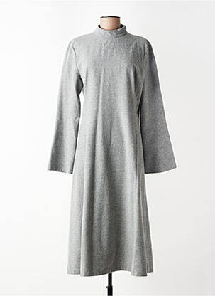 Robe longue manches longues manches longues gris ZARA femme